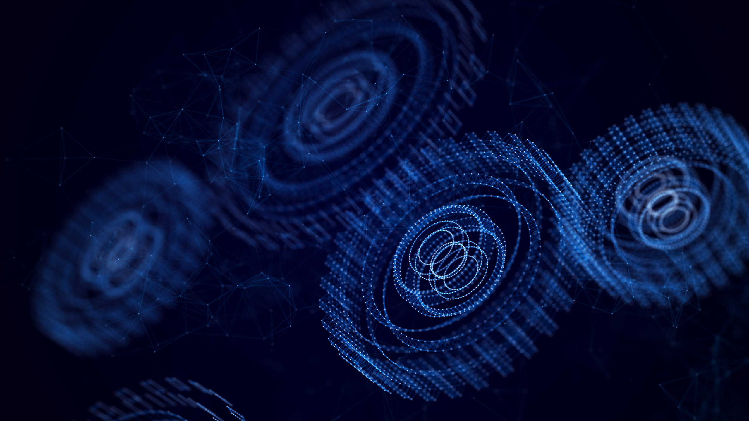 Abstract technology background. Technology concept. Gear wheel. Big Data concept. 3d illustration. 3d rendering.